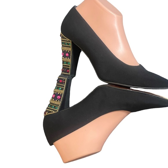 STUART WEITZMAN VINTAGE SHOES JEWELED HEELS
SPAIN 8B EVENING - Picture 7 of 13